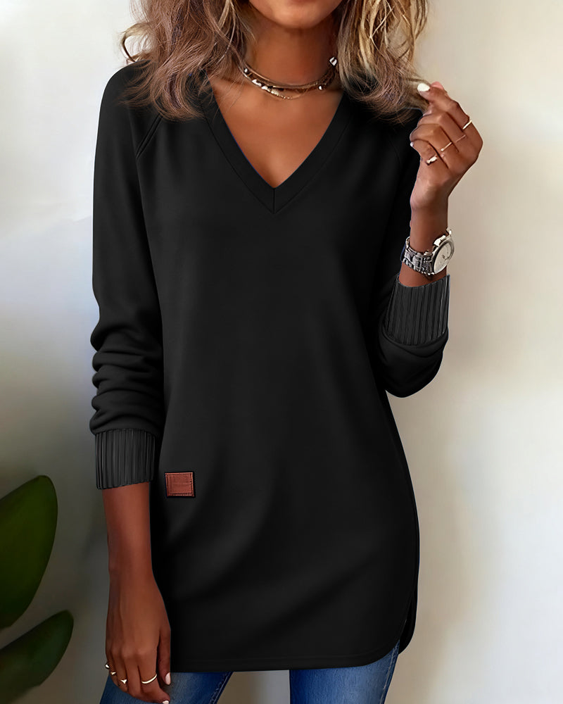 MaryAnne® | Fashionable Sweatshirt with V-Neck