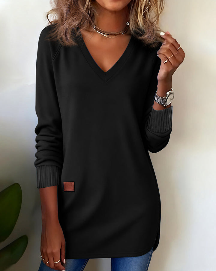 MaryAnne® | Fashionable Sweatshirt with V-Neck