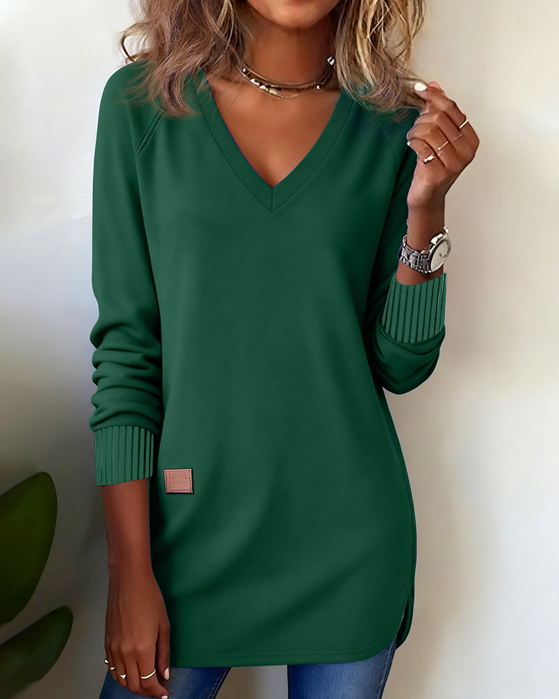 MaryAnne® | Fashionable Sweatshirt with V-Neck