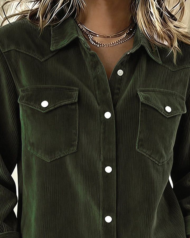 MaryAnne® | Long-Sleeve Shirt with Lapel and Button Placket