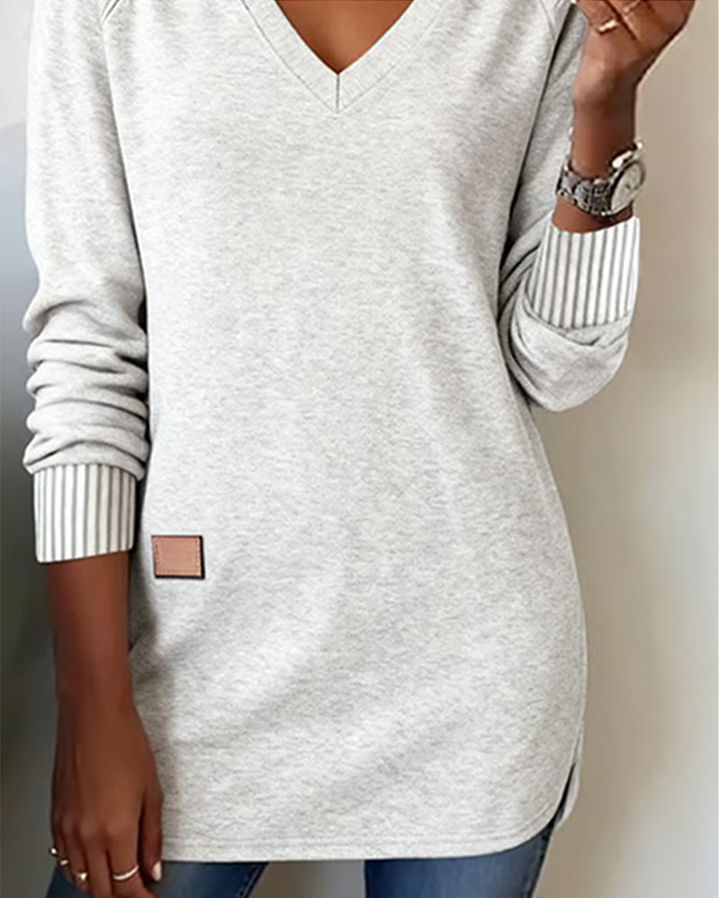 MaryAnne® | Fashionable Sweatshirt with V-Neck